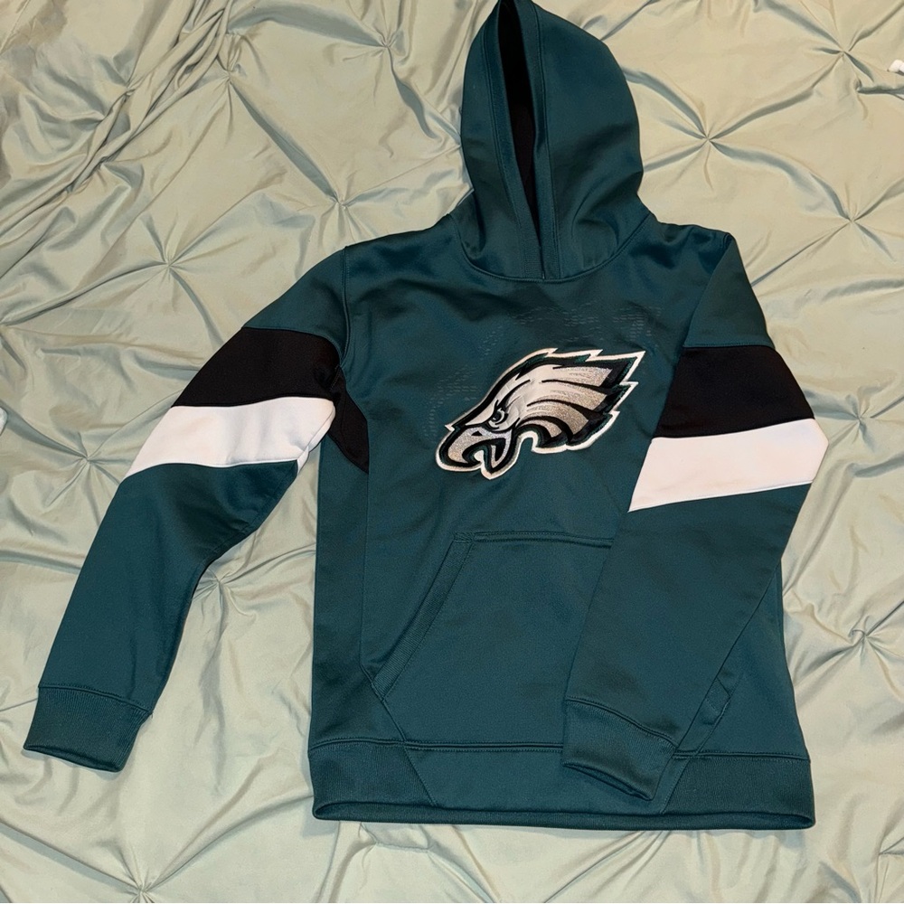 NFL Team Apparel Youth Hoodie in Teal and Black